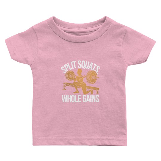 Bulgarian Squat Exercise Fitness Workout Gym Baby T Shirts