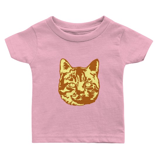 Cat Lover Realistic Pet Face Cute Cool Kitten Head Baby T Shirts
