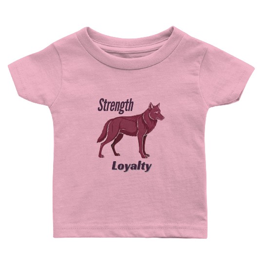 Majestic Purple Wolf Baby T Shirts