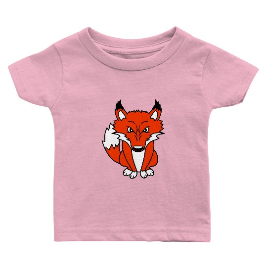 Fox Evil Eye Dangerous Red Fox Wild Animal Angry Baby T Shirts