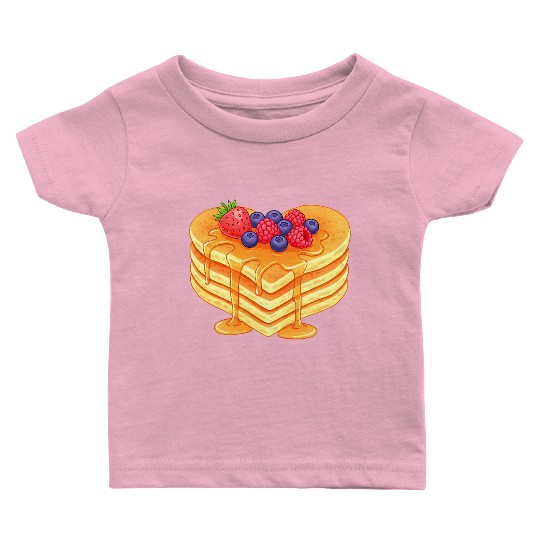 Sweet Berry Pancake Stack Baby T Shirts