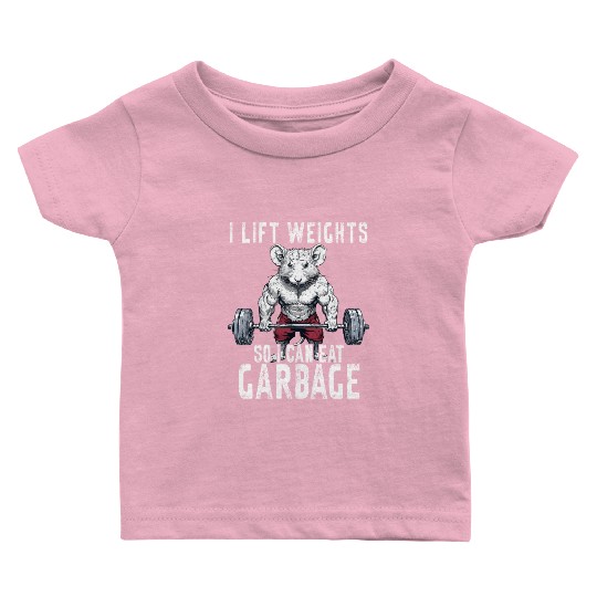 Opossum Weightlifting Workout Gym Gift Baby T Shirts