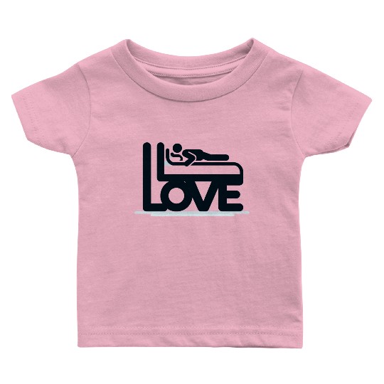 3D Love Typography with Creative Design Baby T Shirts