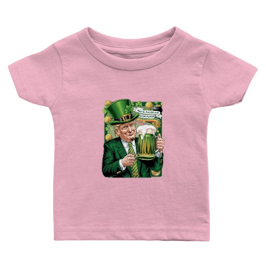 Make St Patrick's Day Great Again Trump Baby T Shirts