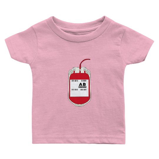AB Negative Blood Bag Baby T Shirts