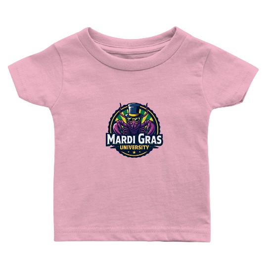 Mardi Gras University Crawfish Men's Mardi Gras Baby T Shirts