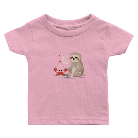 Cancer Zodiac Sloth: Nurture by Nature, Fierce by Baby T Shirts