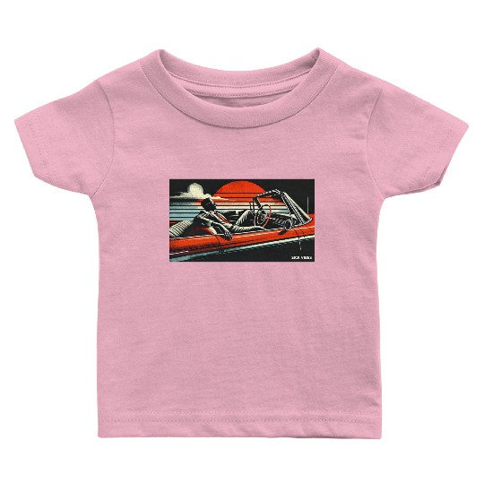Retro Sunset Ride - Cool Vintage Aesthetic Baby T Shirts