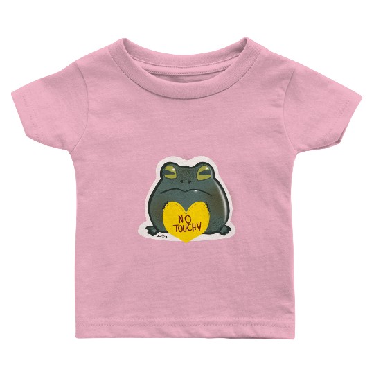 NO Touchy! Grumpy toad. Baby T Shirts