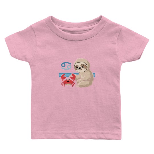 Cancer Zodiac Sloth with Adorable Crab Baby T Shirts