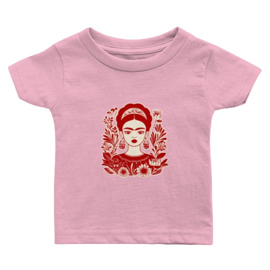Frida Kahlo Illustration Feminist Art Baby T Shirts
