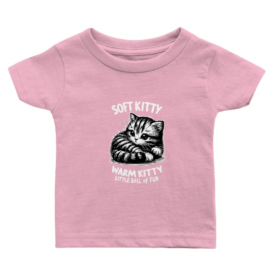 Soft Kitty (dark) Baby T Shirts