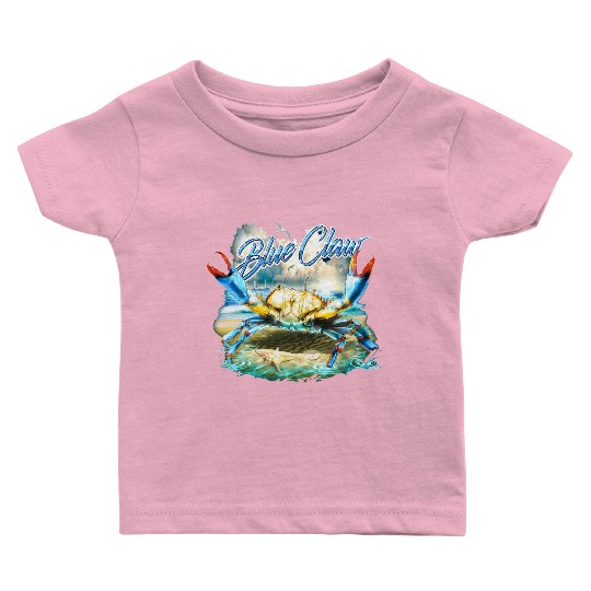 Bass Fishing Blue Claw Crab Baby T Shirts