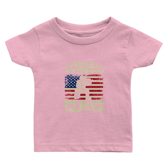 Proud Veteran Dad Baby T Shirts