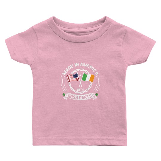 Made In America With Irish Parts USA US Baby T Shirts