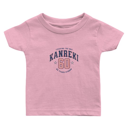 Kanreki 60th Birthday Japanese Name and Number Baby T Shirts