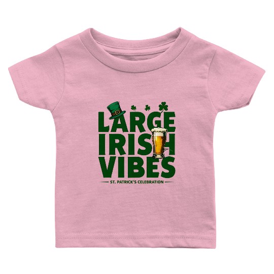 Bold Typography Celebrating St Patrick s Day Baby T Shirts