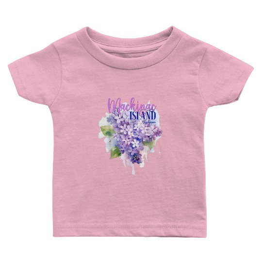 Mackinac Island Michigan Lilacs Lilac Festival Sta Baby T Shirts