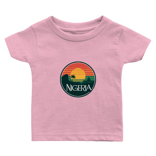 Nigeria Sunset with Iconic Silhouettes and Baby T Shirts