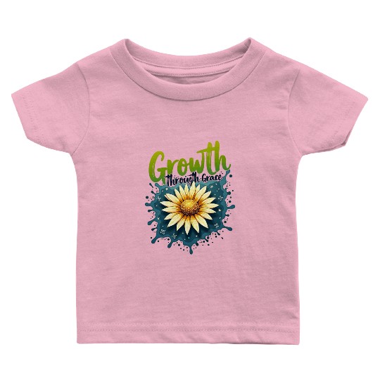 Motivational Sunflower Artwork with Inspirational Baby T Shirts