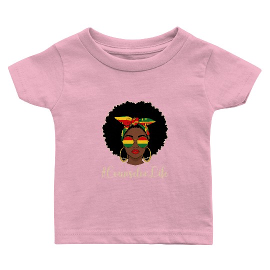 Stylish #CounselorLife African American Pride Baby T Shirts