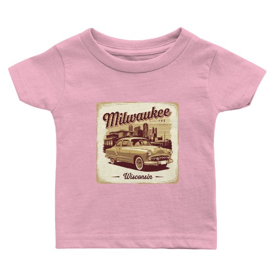Milwaukee Souvenir and Travel Gift Idea Baby T Shirts
