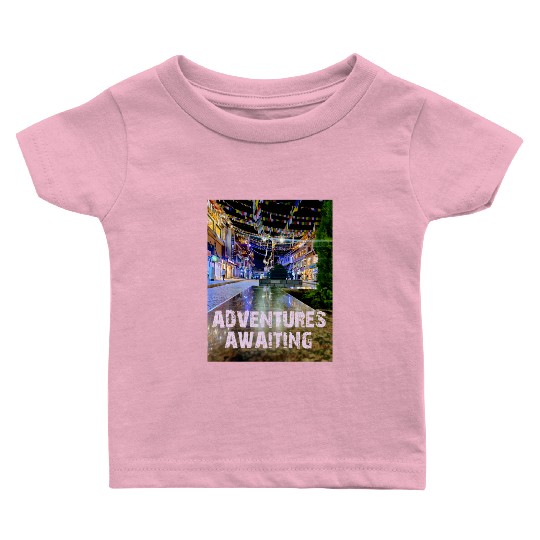 ADVENTURES AWAITING Baby T Shirts