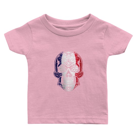 France X Head Skull Flag Baby T Shirts