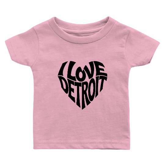 I Love Detroit Baby T Shirts