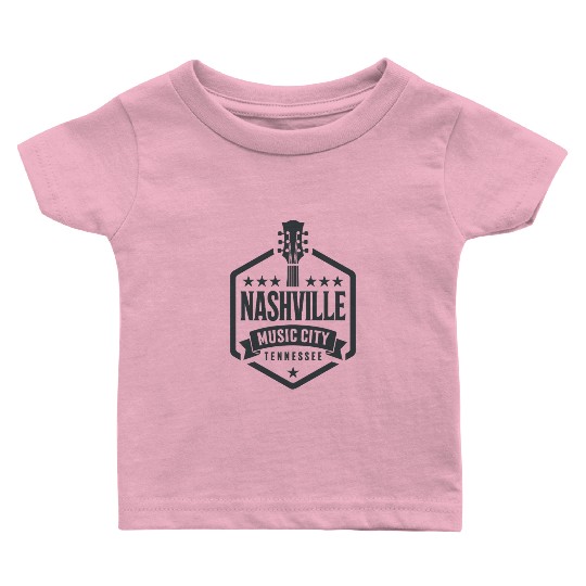 Nashville Music City Guitar Tennessee Baby T Shirts