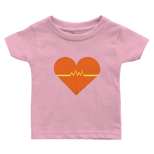 Heartbeat with Heart health care and Cardiac Baby T Shirts