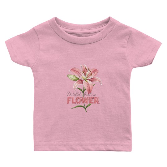 huge lily rose design Baby T Shirts