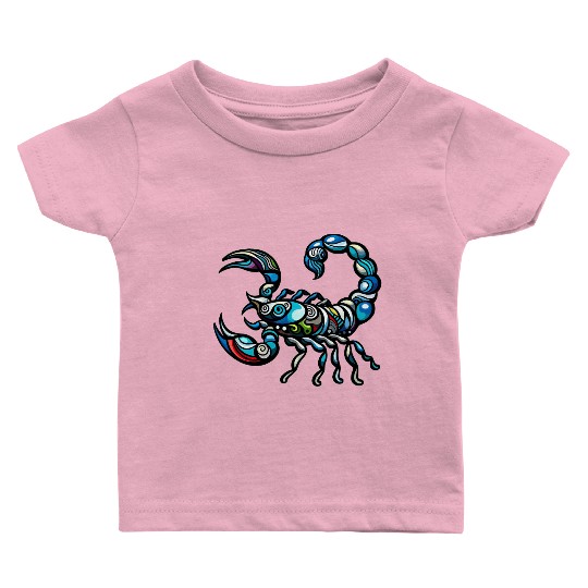 psychedelic scorpion Baby T Shirts