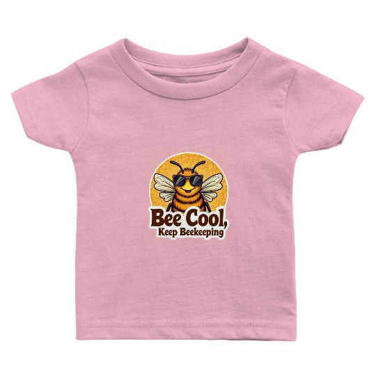 Cool Beekeeper Bee with Sunglasses Baby T Shirts