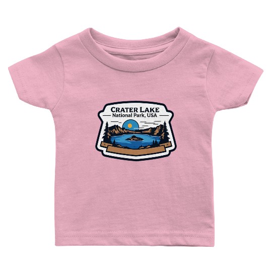 Crater Lake National Park Southern Oregon USA Logo Baby T Shirts