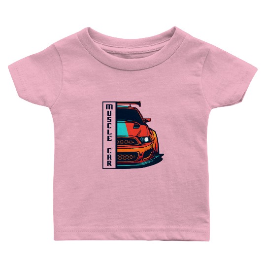 Muscle Car US Baby T Shirts Modern Muscle Car Man Children
