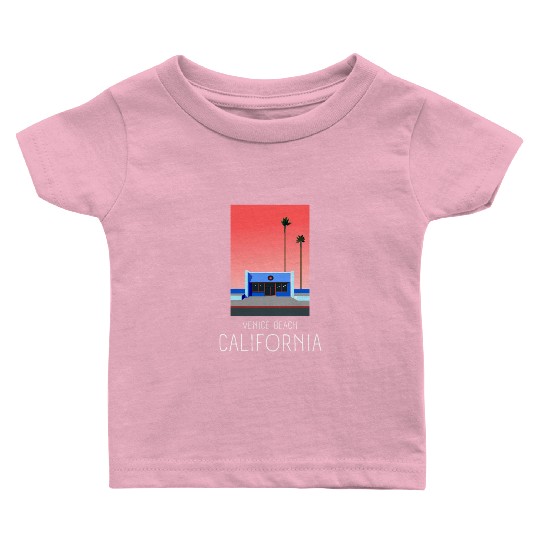 Retro Venice Beach California Baby T Shirts