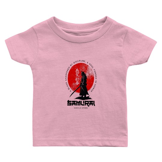 Samurai Warrior Red Sun Baby T Shirts - Japanese Culture