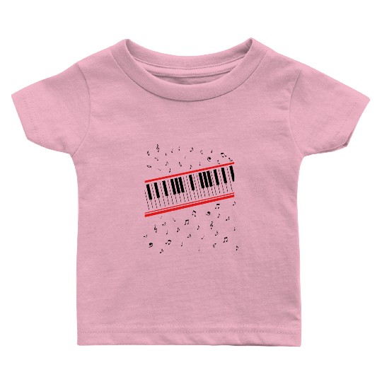 Michael 80s Beat It Piano Design Baby T Shirts