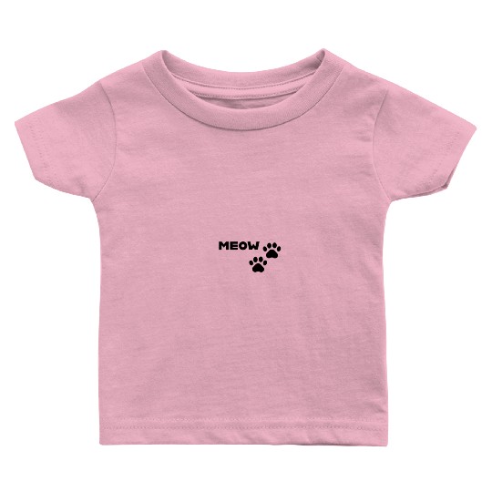 Meow and Paw Prints Baby T Shirts