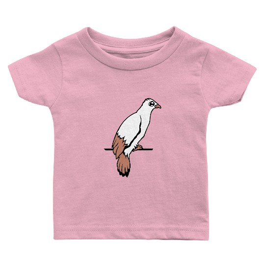 Bird raven dove sitting cable hawk eagle birdie Baby T Shirts