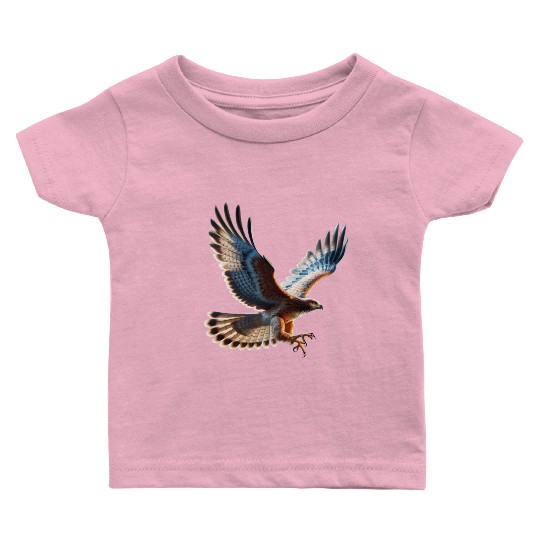 Majestic Hawk Flight Baby T Shirts