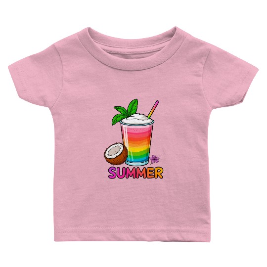 Summer Beach Cocktail Baby T Shirts
