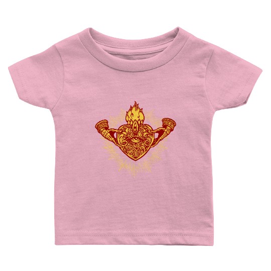 Sacred Heart Claddagh Symbol - Fire Baby T Shirts