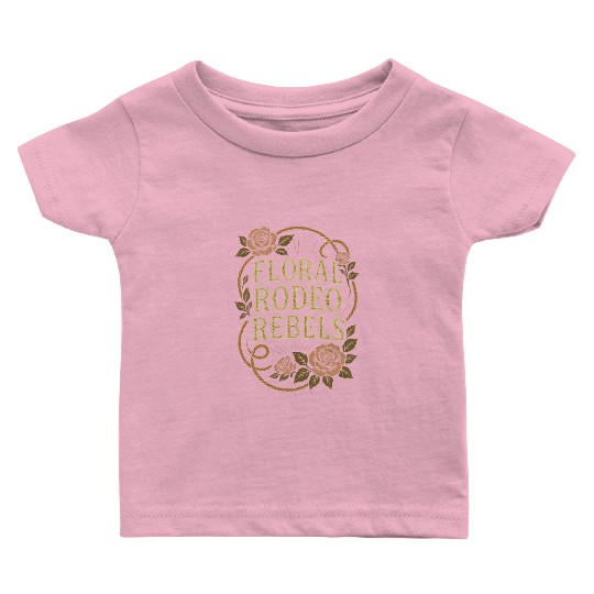 Soft Cowgirl Floral Rodeo Western Aesthetic Horse Baby T Shirts