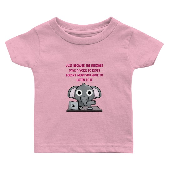 Elephant's critique of the internet Baby T Shirts