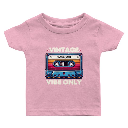 Vintage Cassette Tape Design Baby T Shirts