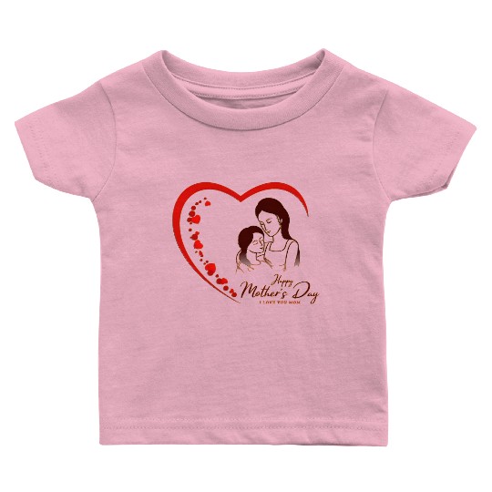 Mother & Daughter Love Heart Mother’s Day Baby T Shirts
