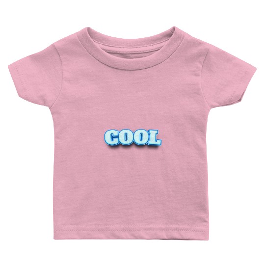 COOL Ice Blue Bold Text Baby T Shirts