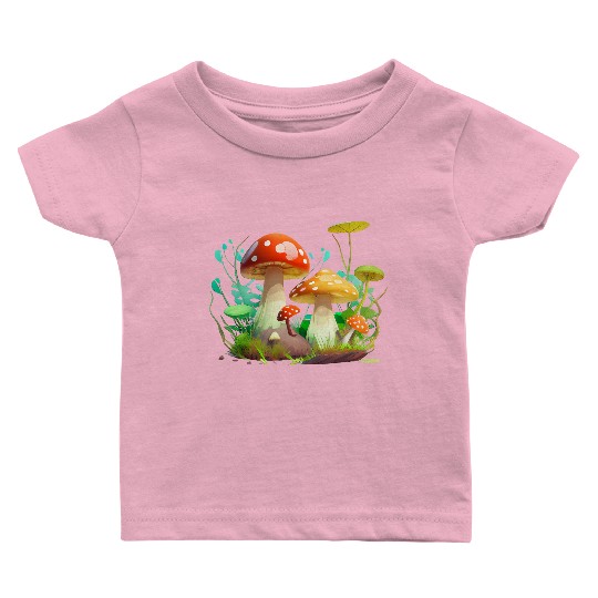 Funky Fungi – Nature’s Neon Wonder Baby T Shirts